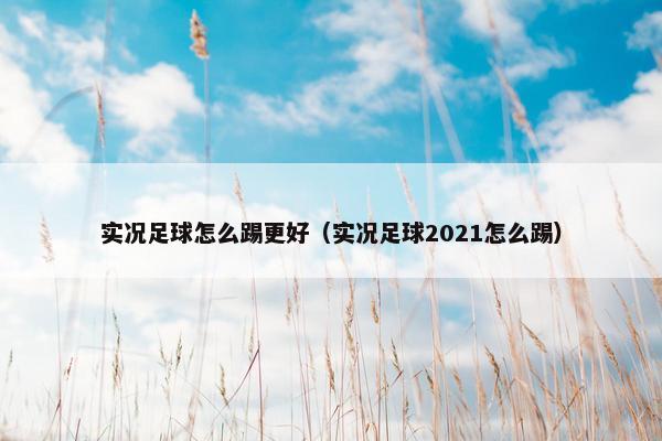 实况足球怎么踢更好（实况足球2021怎么踢）