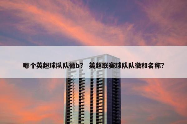 哪个英超球队队徽b？ 英超联赛球队队徽和名称？