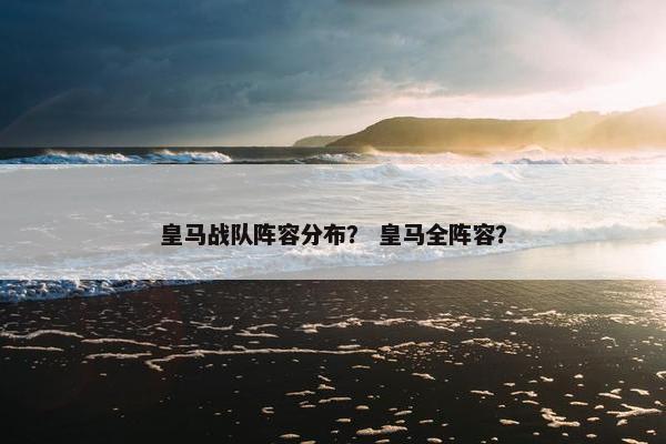 皇马战队阵容分布？ 皇马全阵容？