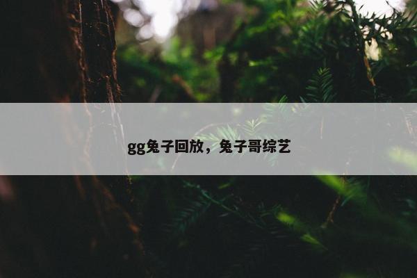gg兔子回放，兔子哥综艺