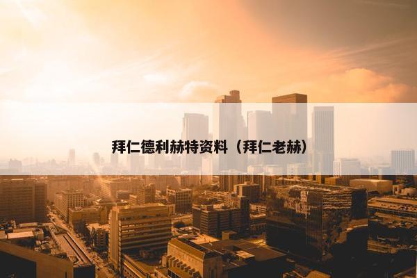 拜仁德利赫特资料（拜仁老赫）