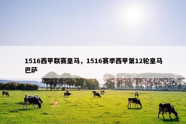 1516西甲联赛皇马，1516赛季西甲第12轮皇马巴萨