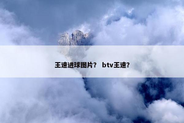 王速进球图片？ btv王速？