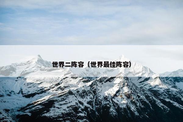 世界二阵容（世界最佳阵容）