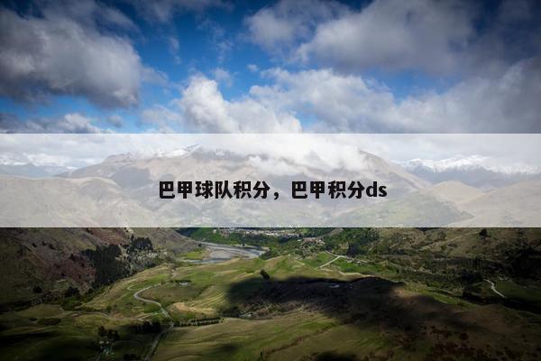 巴甲球队积分，巴甲积分ds