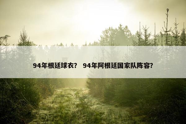 94年根廷球衣？ 94年阿根廷国家队阵容？