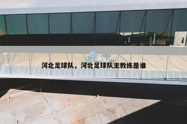 河北足球队，河北足球队主教练是谁