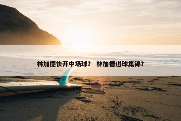 林加德快开中场球？ 林加德进球集锦？
